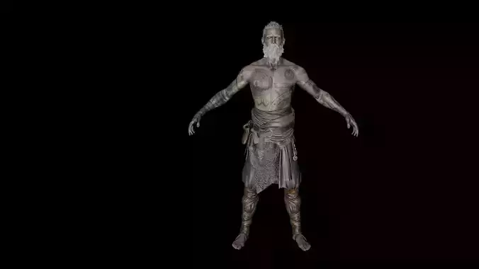 Baldur God Of War 3D Model