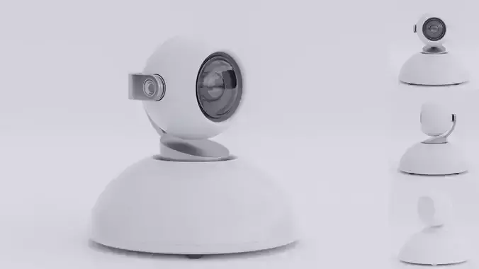 Mini web camera Low-poly 3D model