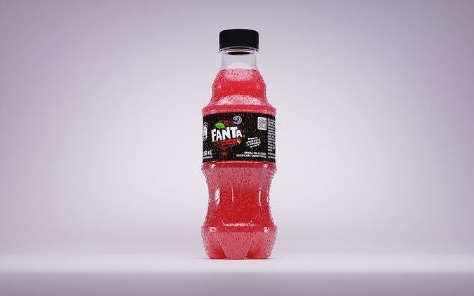 Fanta Mistery Bottle 3D Model 3D model 6