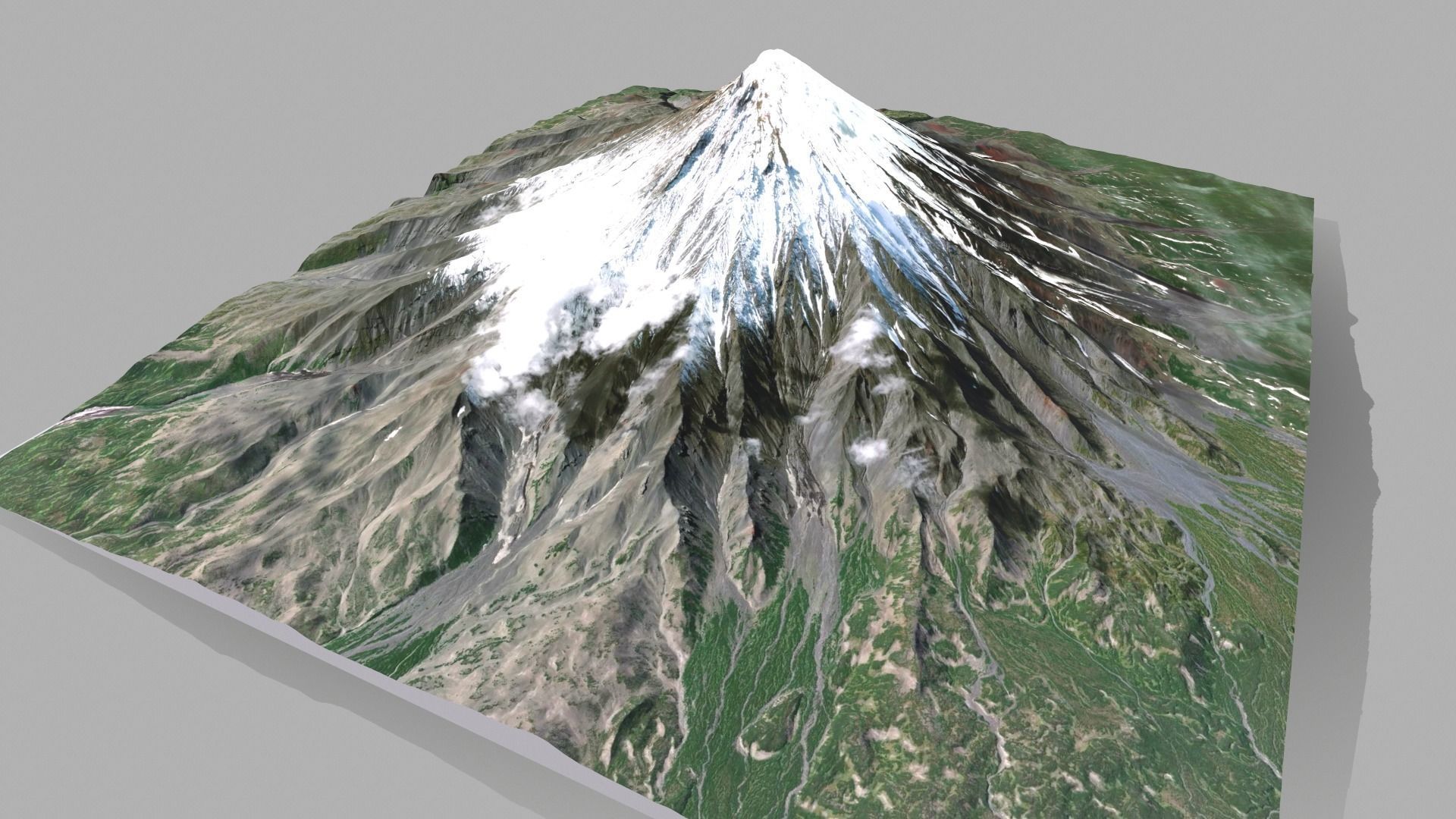 Volcano Kronotskaya Sopka Kamchatka  3D model_2