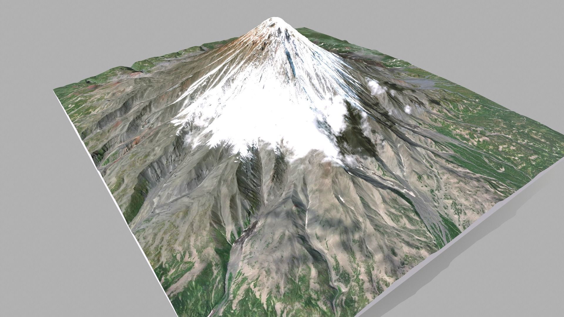 Volcano Kronotskaya Sopka Kamchatka  3D model_6