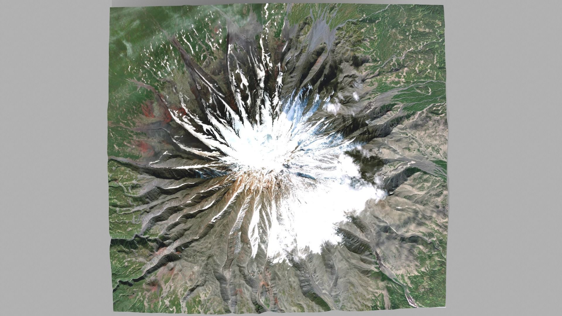 Volcano Kronotskaya Sopka Kamchatka  3D model_7