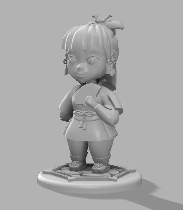 Genshin Impact Ayaka Bobblehead 3D print model_0