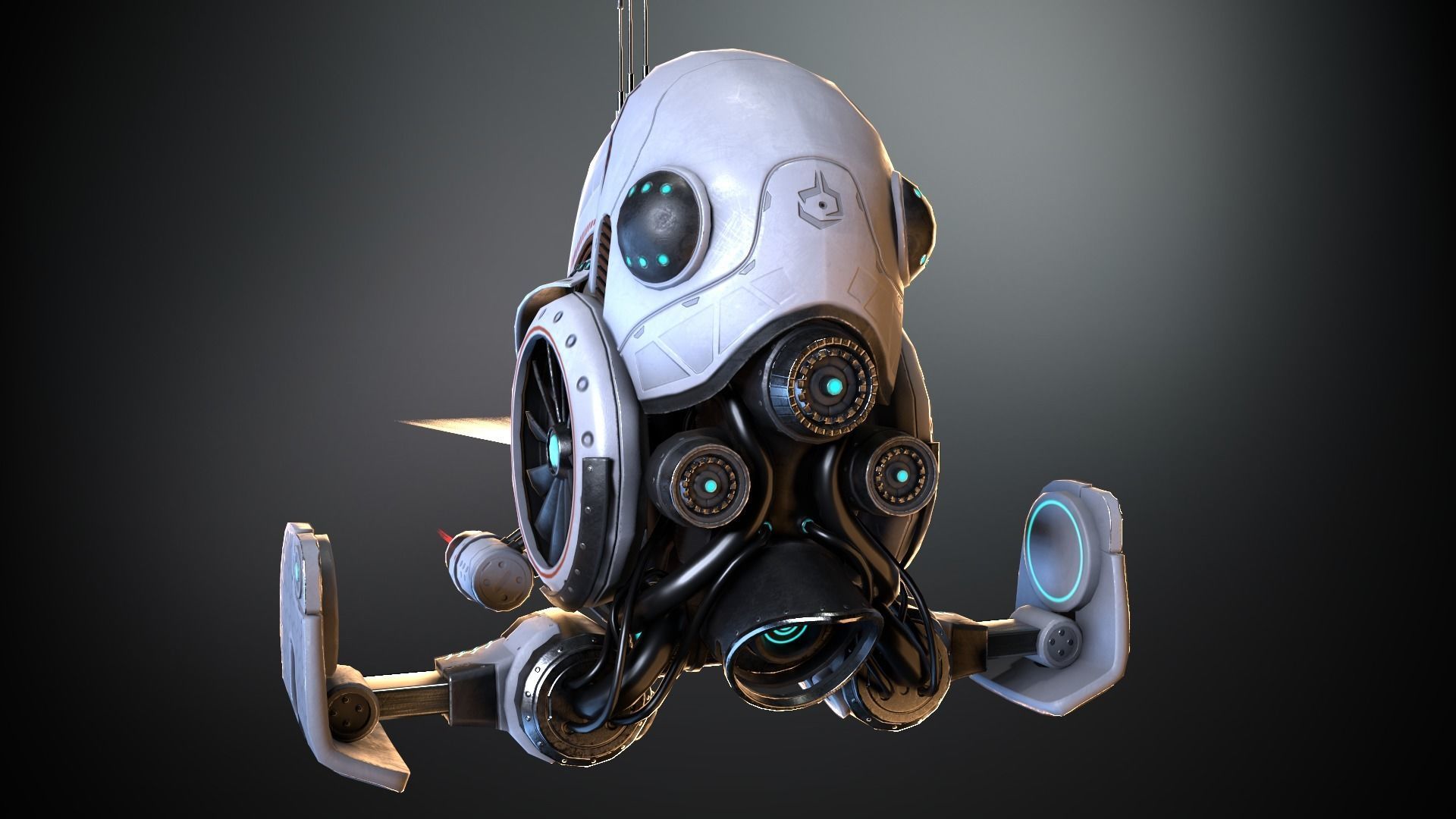 Sci-fi Drone 03 Low-poly 3D model_15