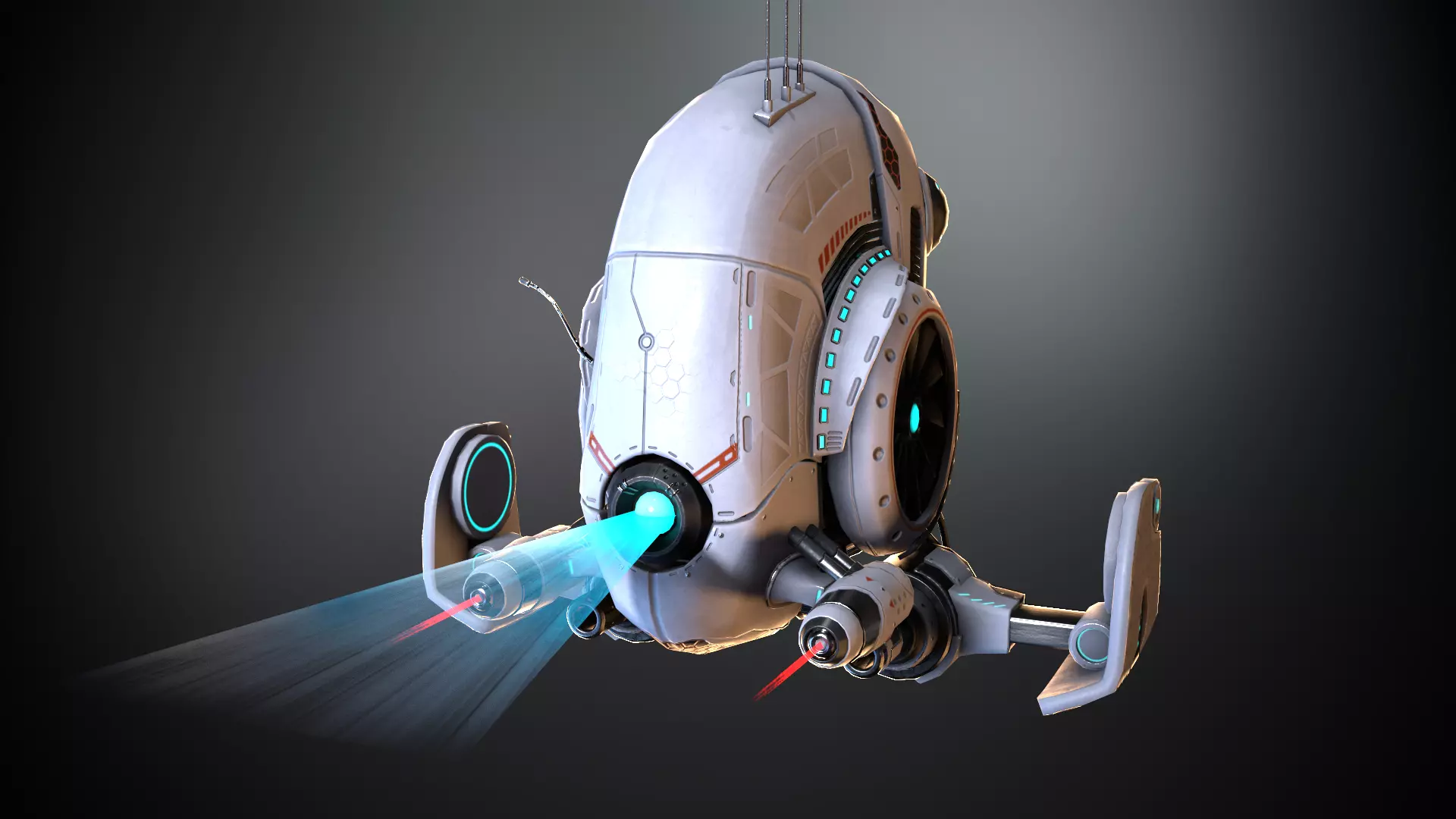 Sci-fi Drone 03 Low-poly 3D model_0