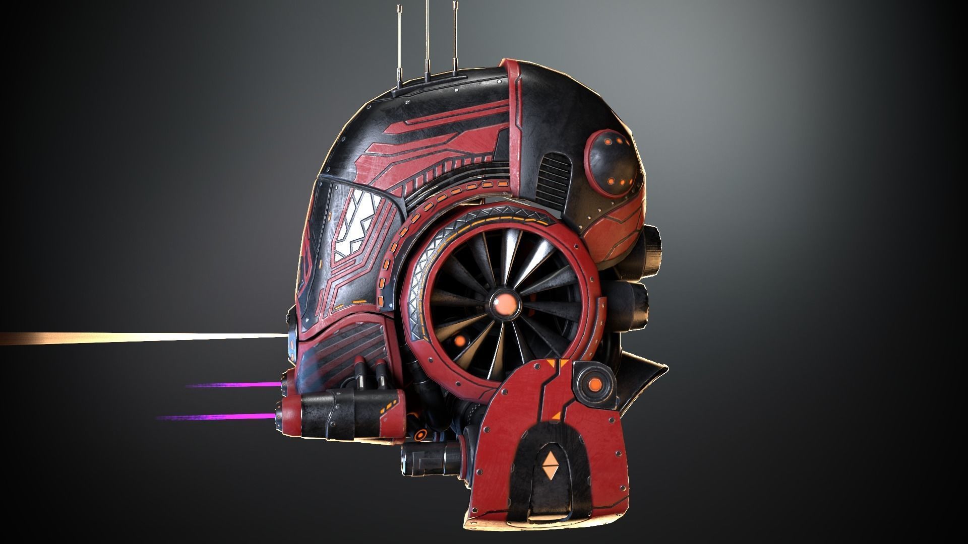 Sci-fi Drone 03 Low-poly 3D model_12