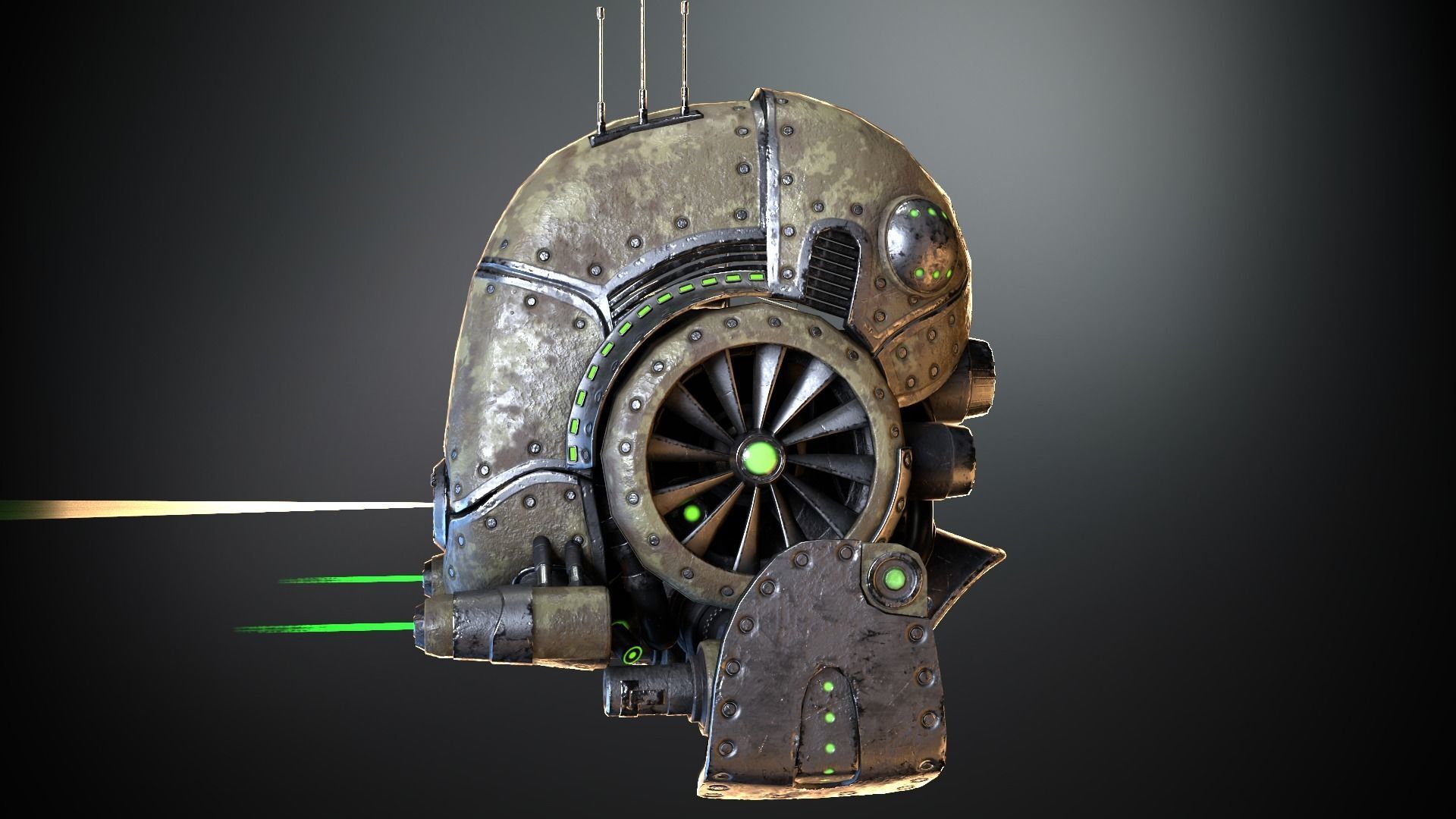 Sci-fi Drone 03 Low-poly 3D model_13