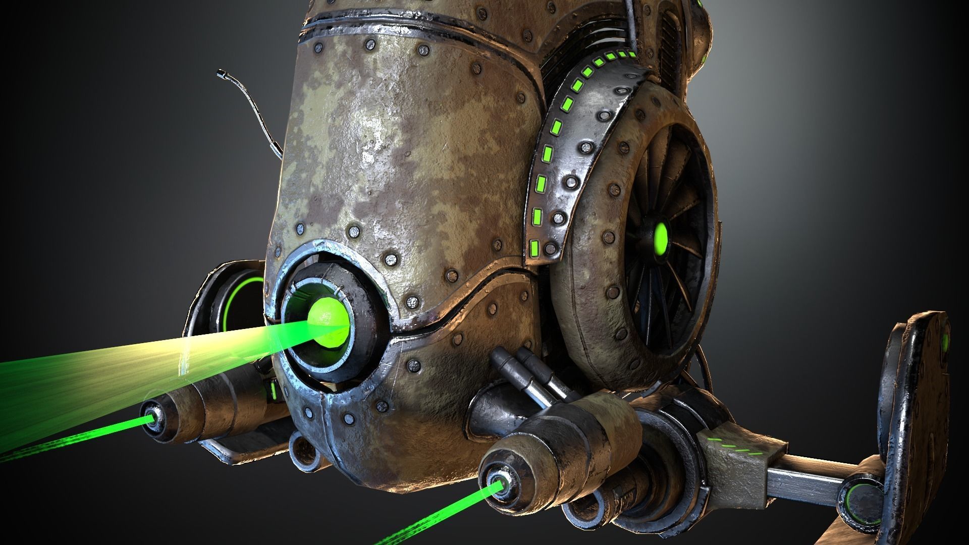 Sci-fi Drone 03 Low-poly 3D model_7