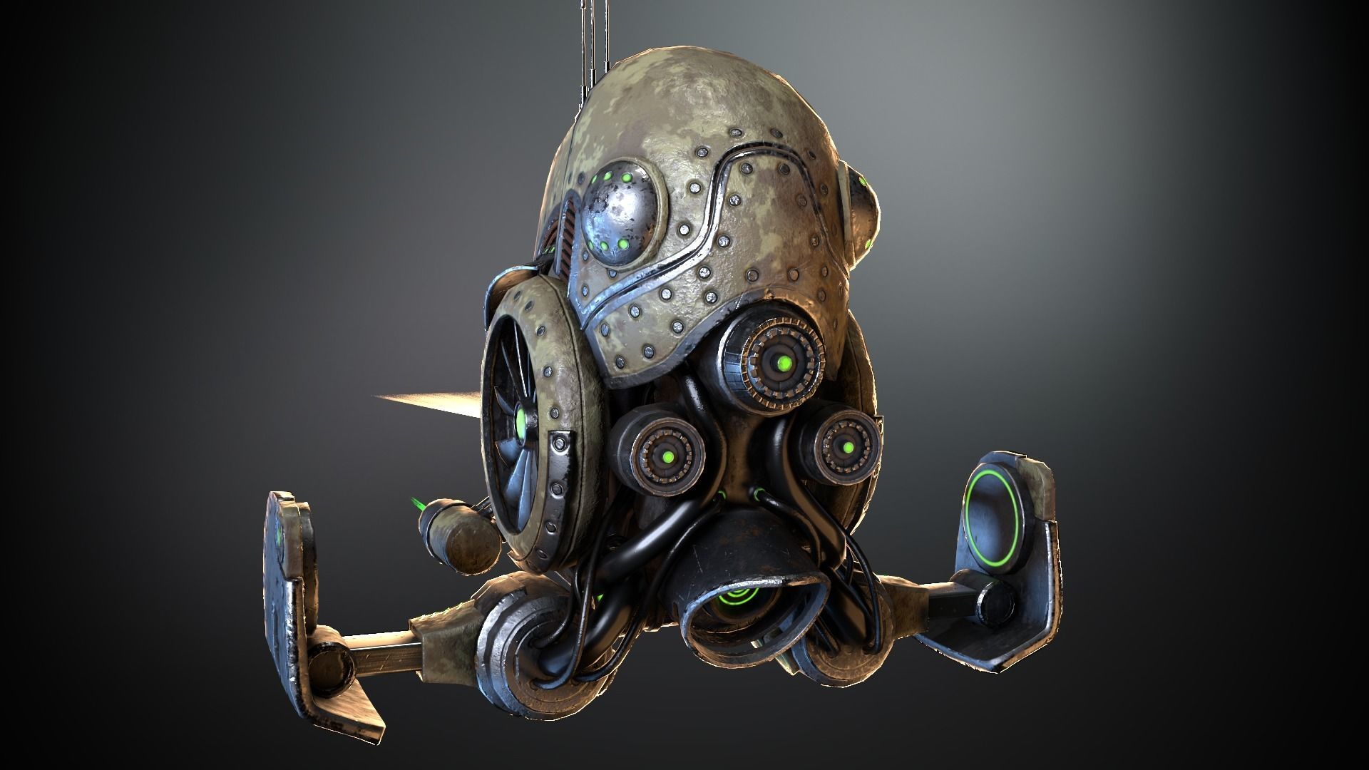 Sci-fi Drone 03 Low-poly 3D model_16