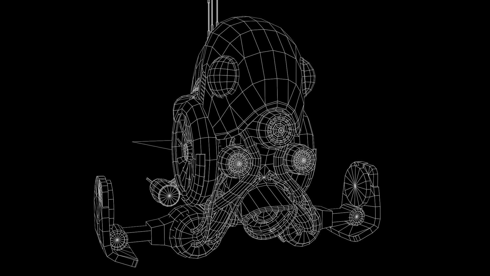 Sci-fi Drone 03 Low-poly 3D model_22