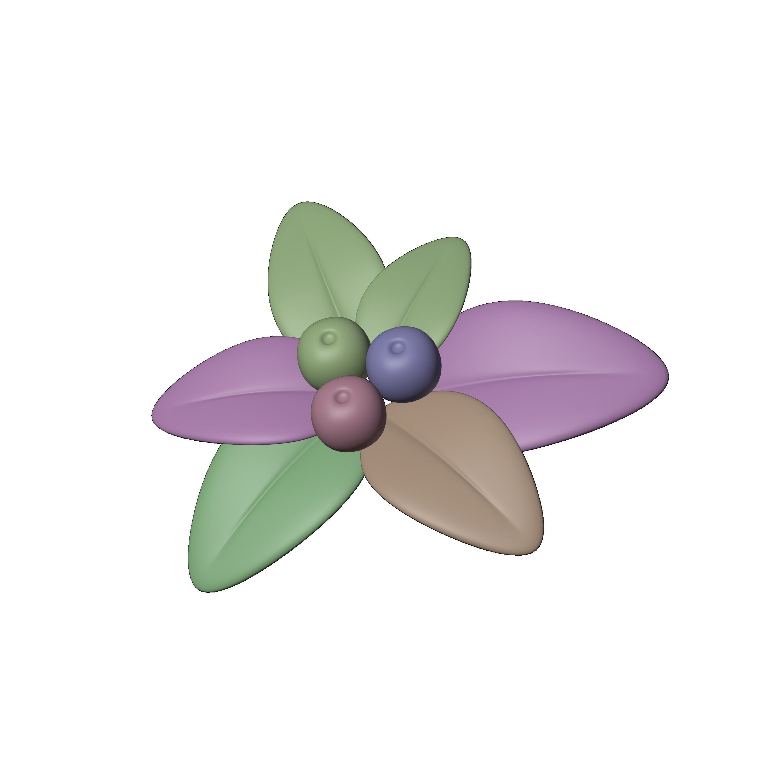 mistletoe 3D model_2