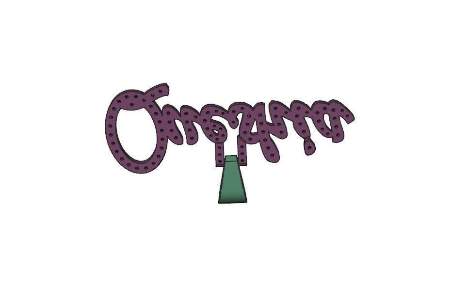 Name Plate  3D print model_3