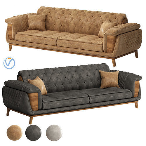 triple sofa 3D model