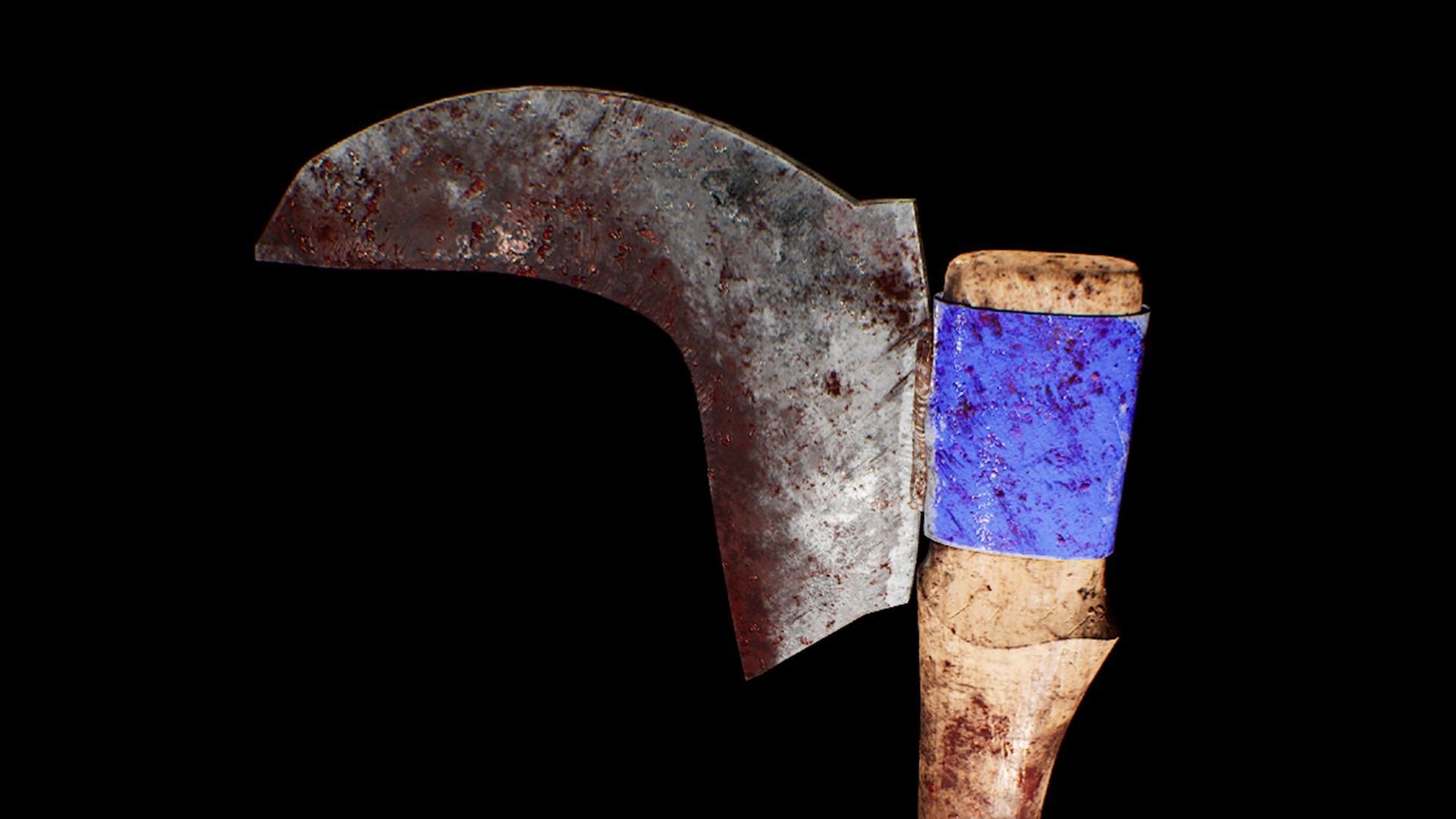 Zombie handmade weapons Low-poly 3D model_34