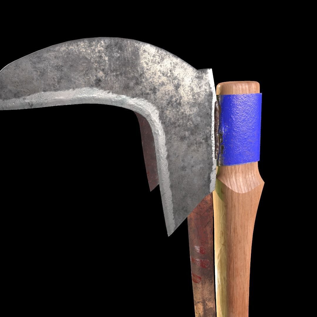 Zombie handmade weapons Low-poly 3D model_15
