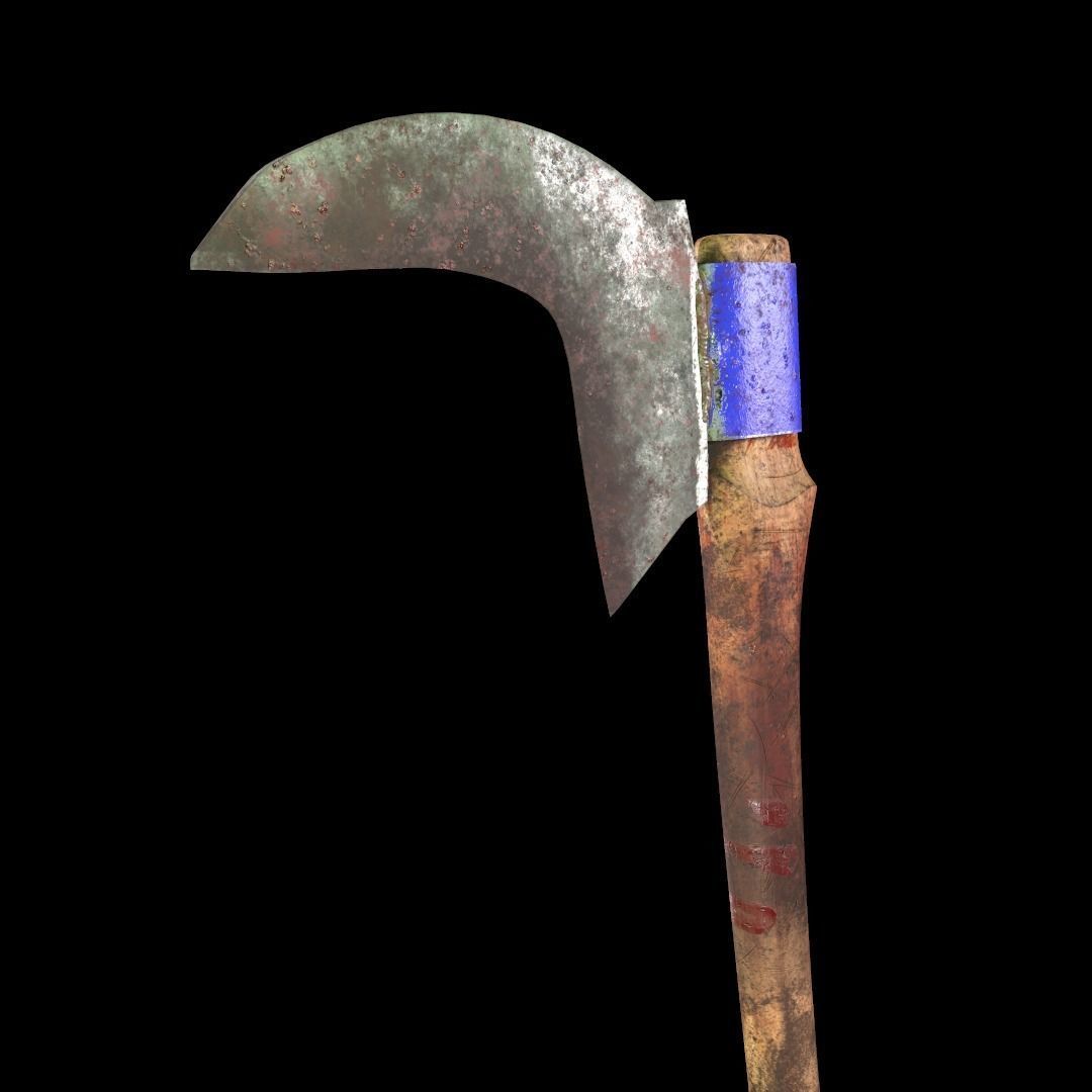 Zombie handmade weapons Low-poly 3D model_17