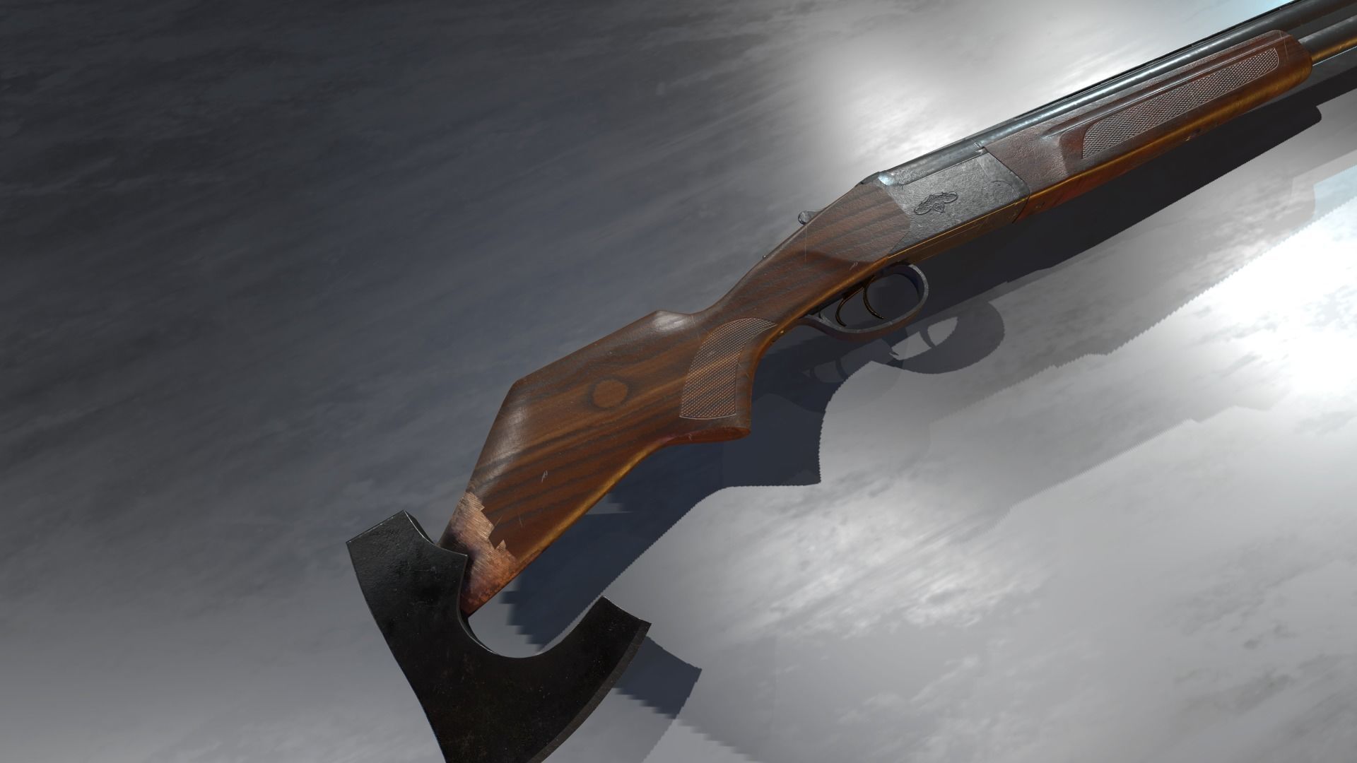 Zombie handmade weapons Low-poly 3D model_48