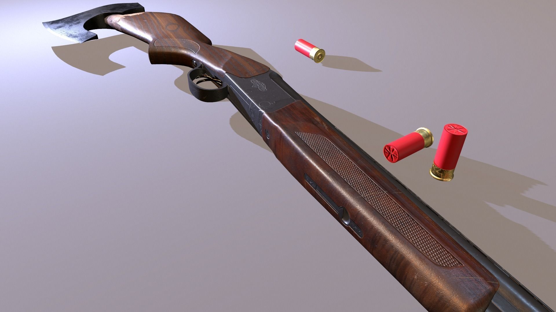 Zombie handmade weapons Low-poly 3D model_45