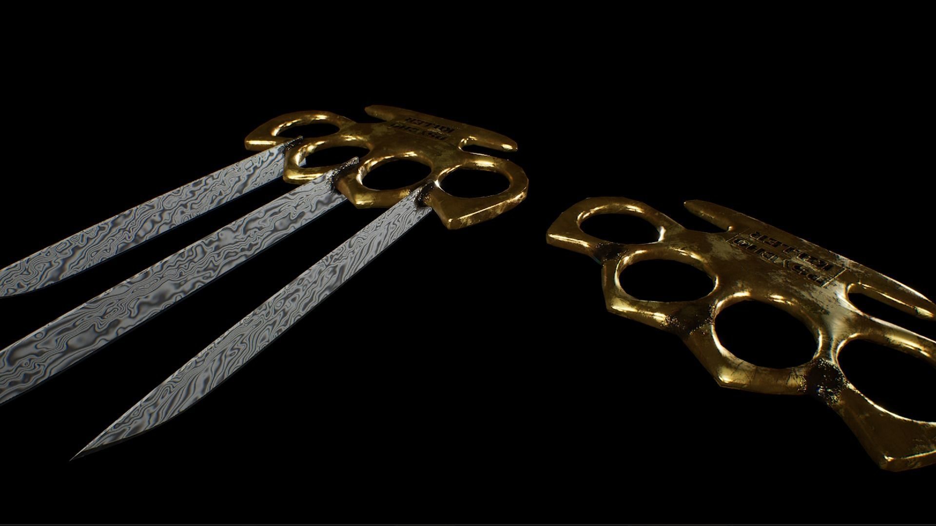 Zombie handmade weapons Low-poly 3D model_33