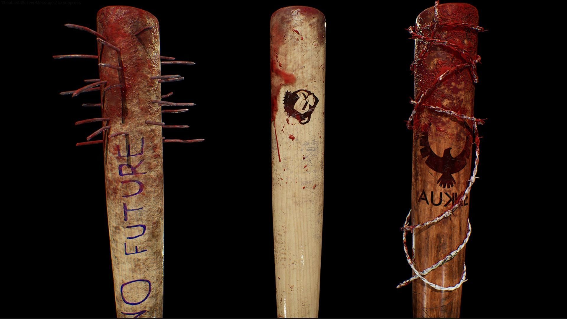 Zombie handmade weapons Low-poly 3D model_5