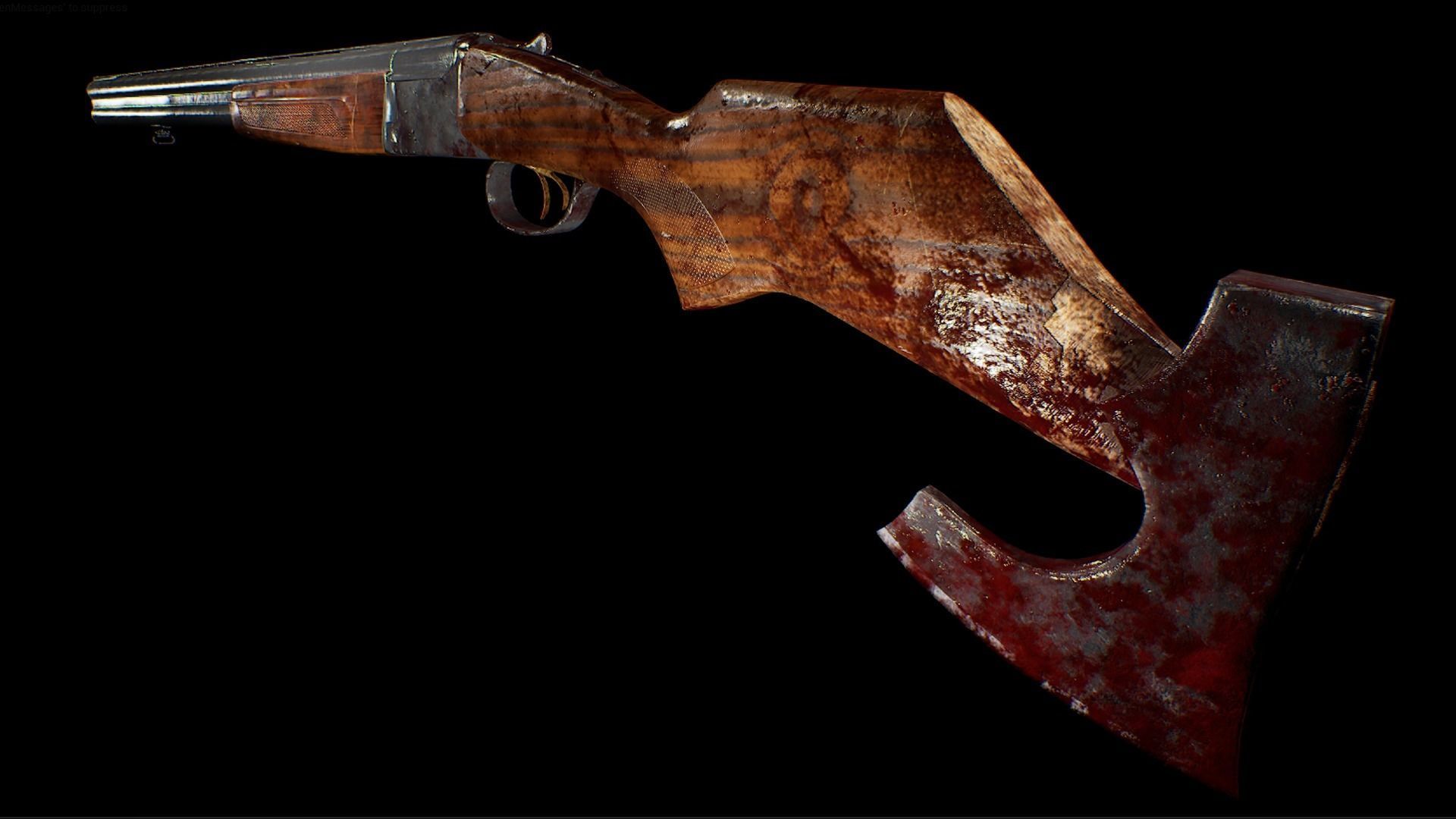 Zombie handmade weapons Low-poly 3D model_6