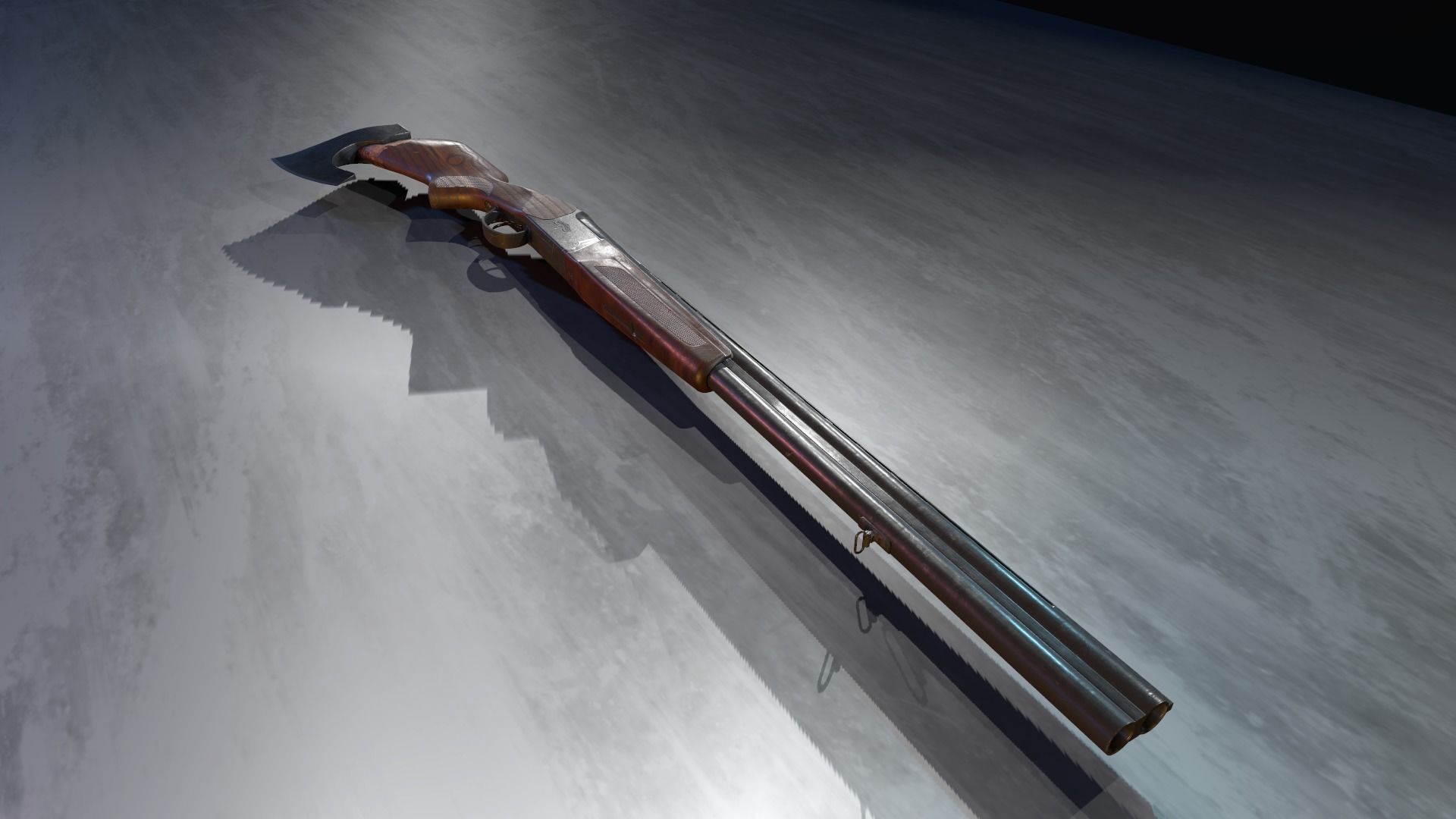 Zombie handmade weapons Low-poly 3D model_42