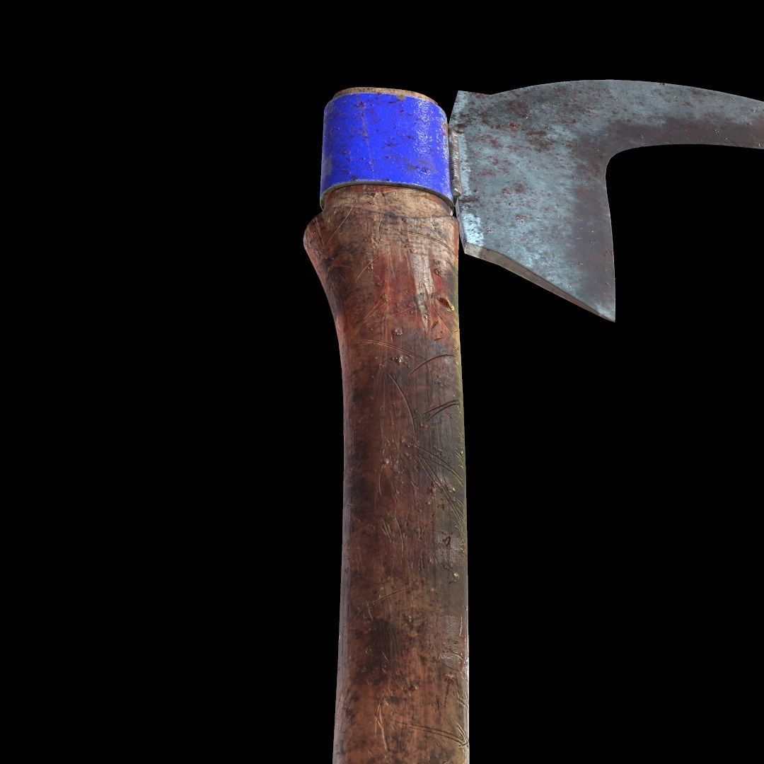 Zombie handmade weapons Low-poly 3D model_19