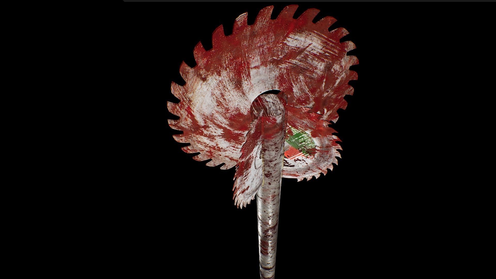 Zombie handmade weapons Low-poly 3D model_35