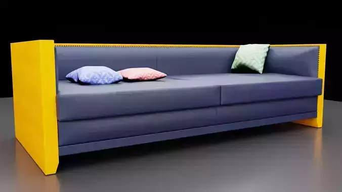 Classic Leather Couch for Interior and Architectural Design 3D model Classic Leather Couch for Interior and Architectural Design 3D model