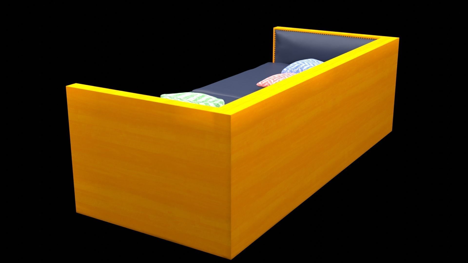Classic Leather Couch for Interior and Architectural Design 3D model_4