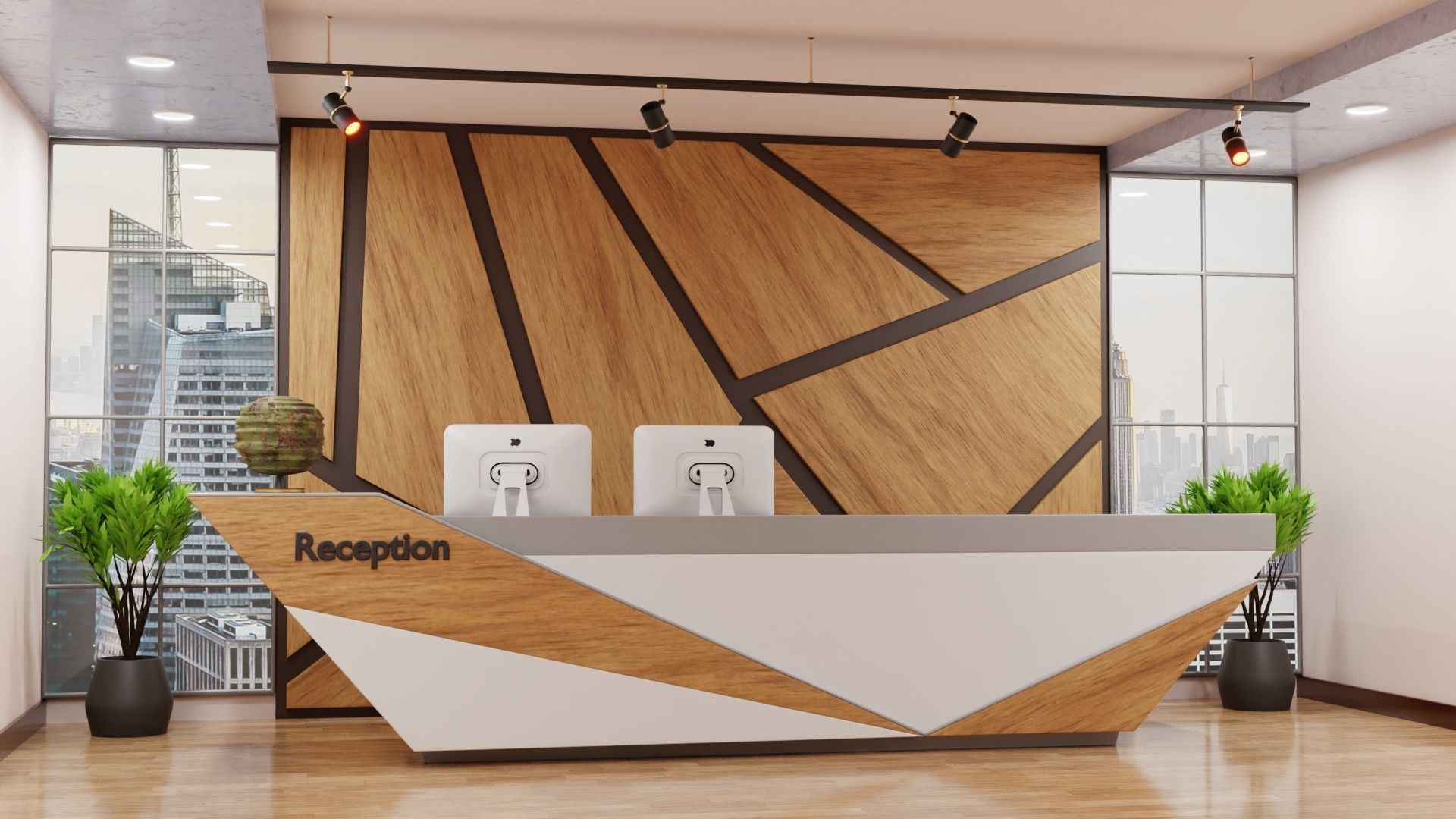 Reception Desk 3D model_1