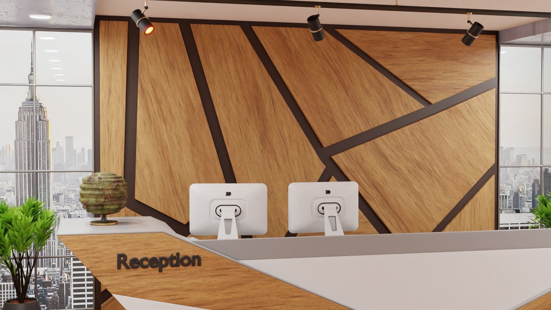 Reception Desk 3D model_2
