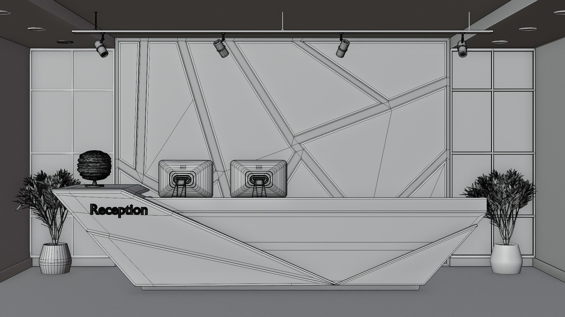 Reception Desk 3D model_6