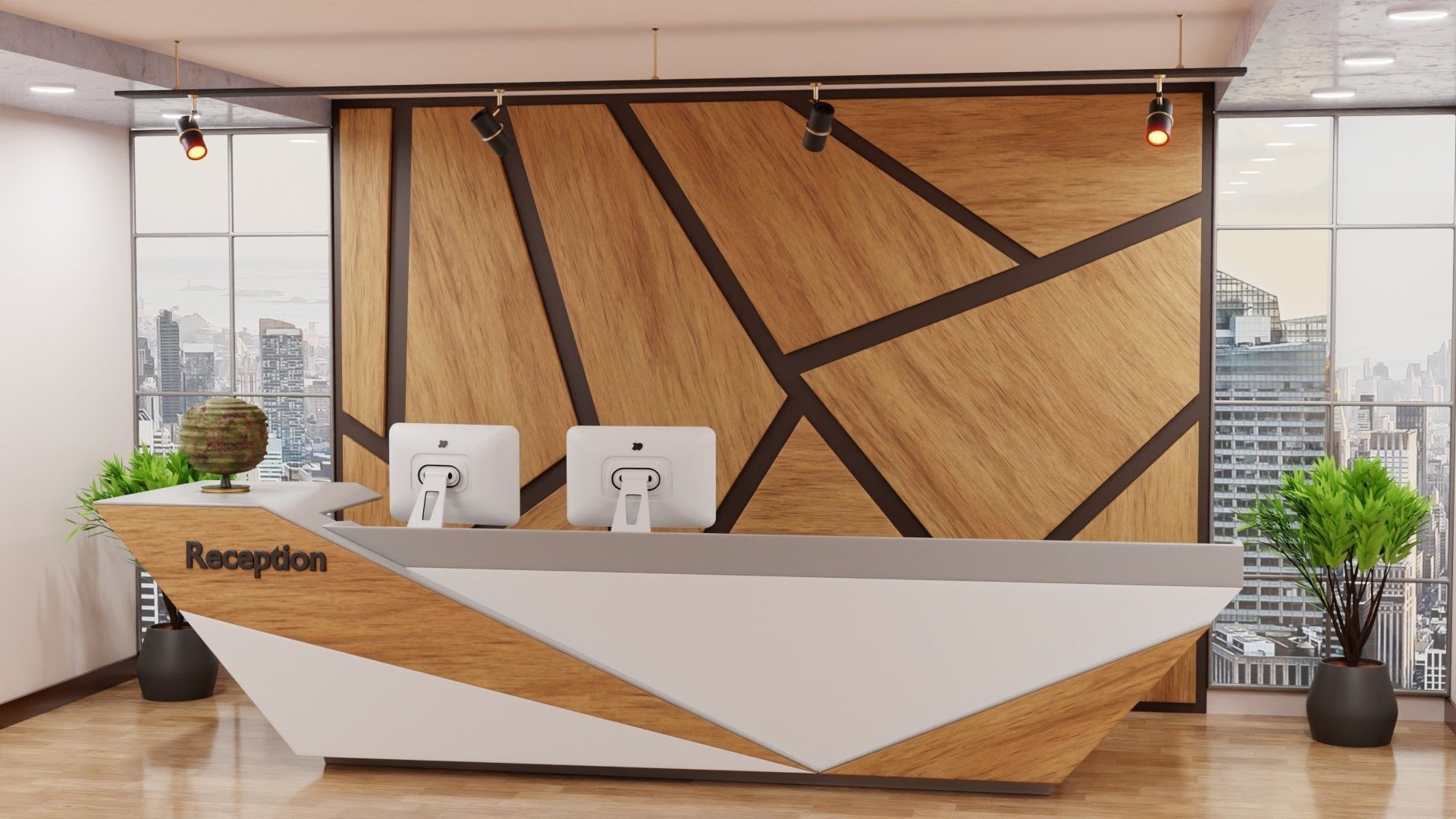 Reception Desk 3D model_4