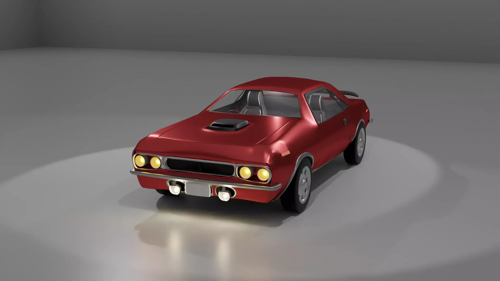 Red Car Free 3D model