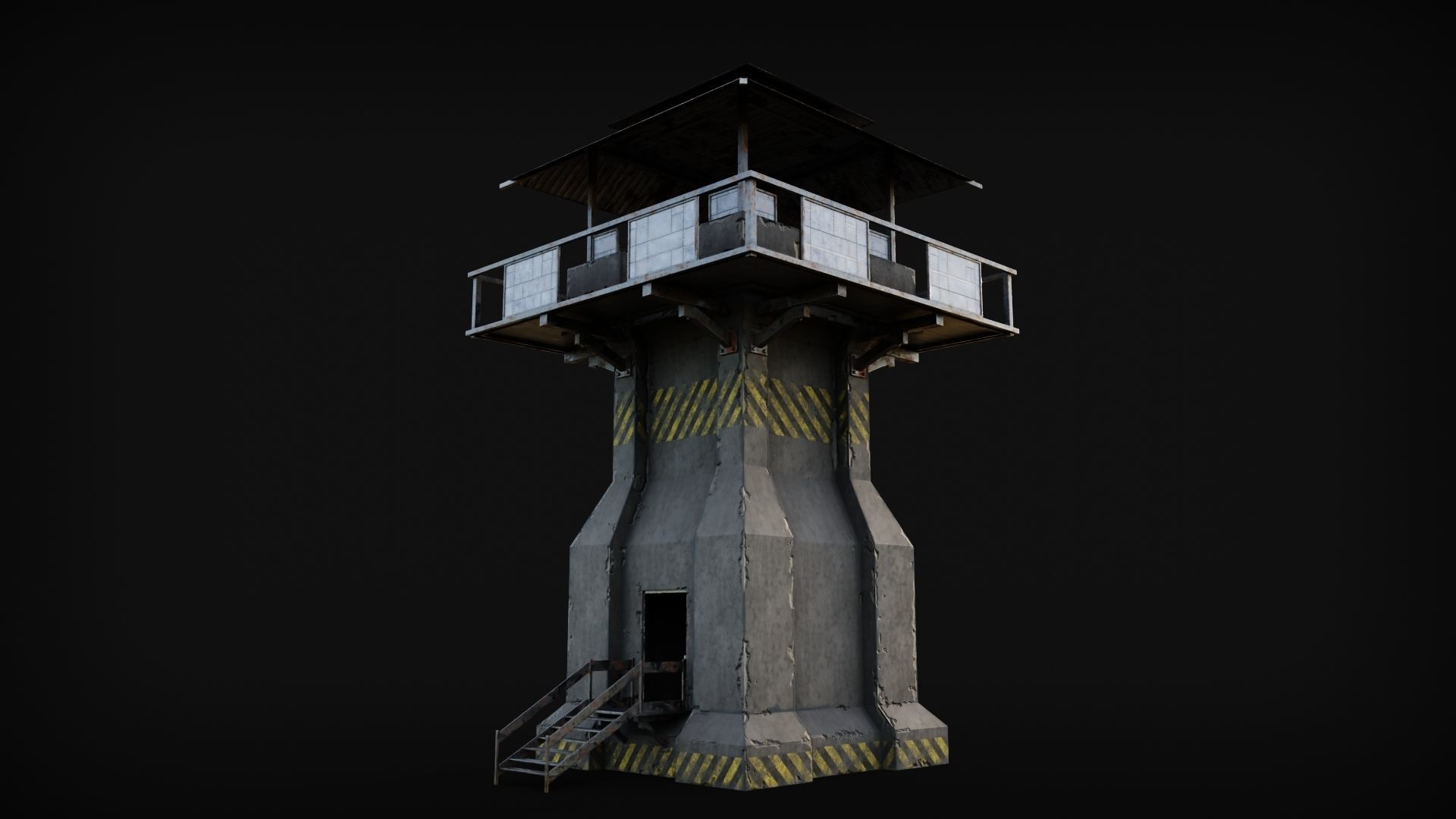Watch Guard Tower Low-poly 3D model_2