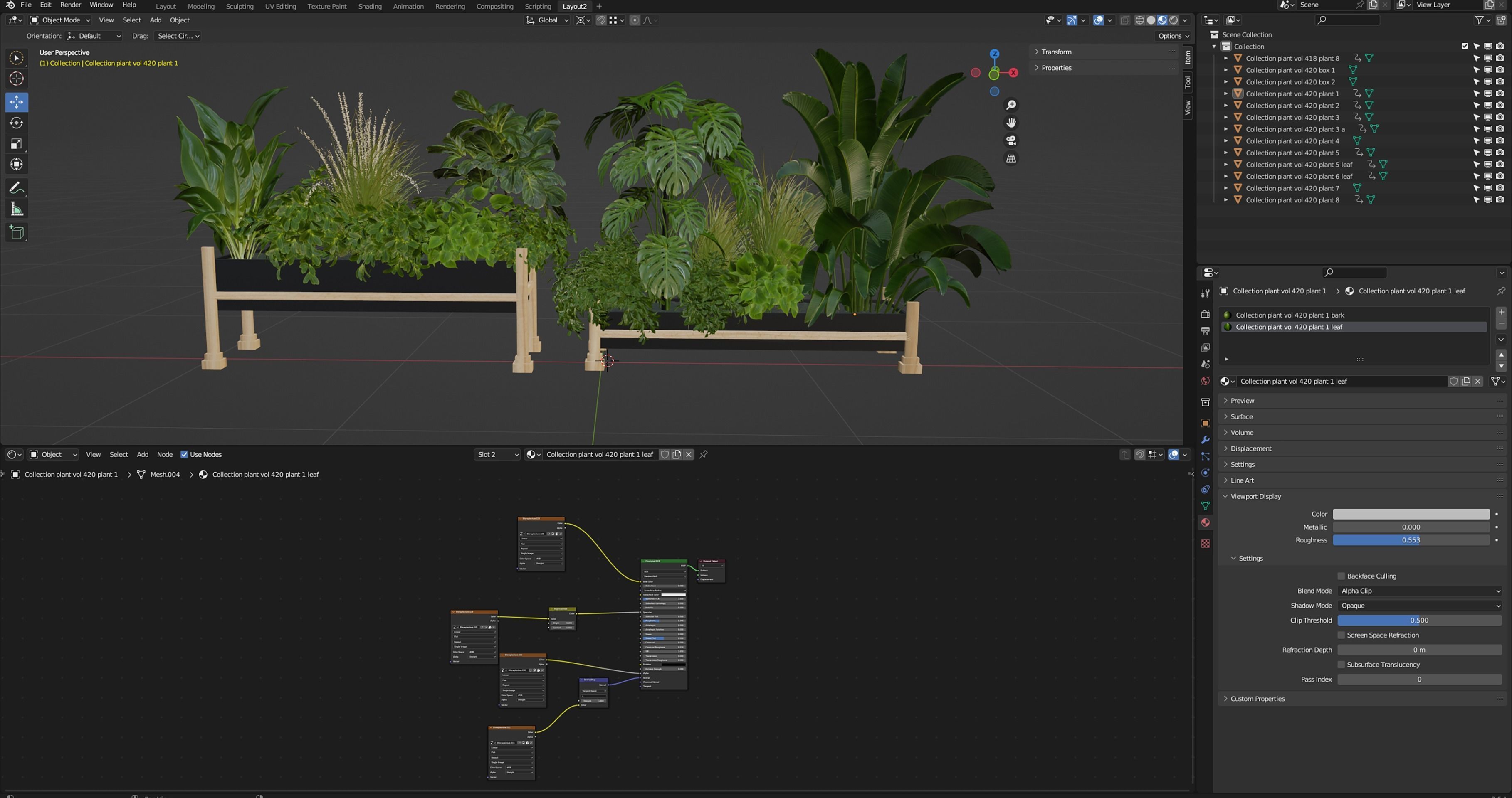 Collection plant vol 420 - blender model  3D model_6