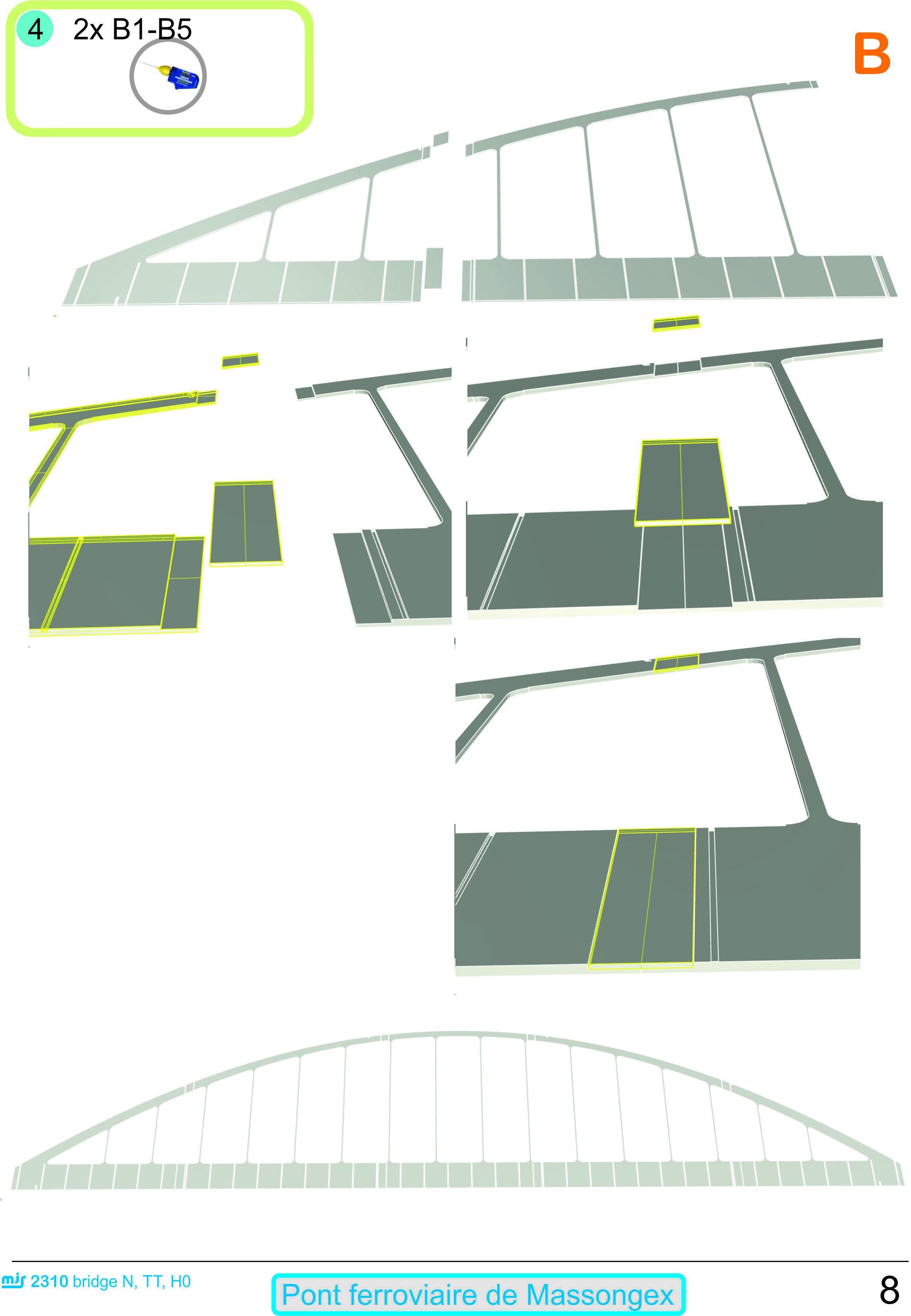 MJS2310-N PONT FERROVIAIRE DE MASSONGEX -Railway Bridge 3D print 3D print model_6