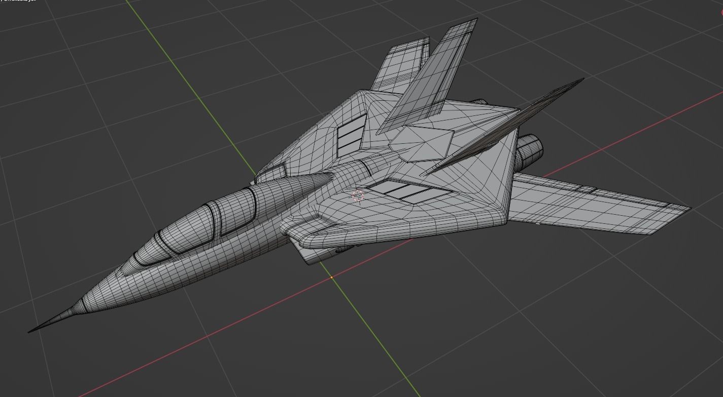 Jet Turbokat Low-poly 3D model_6