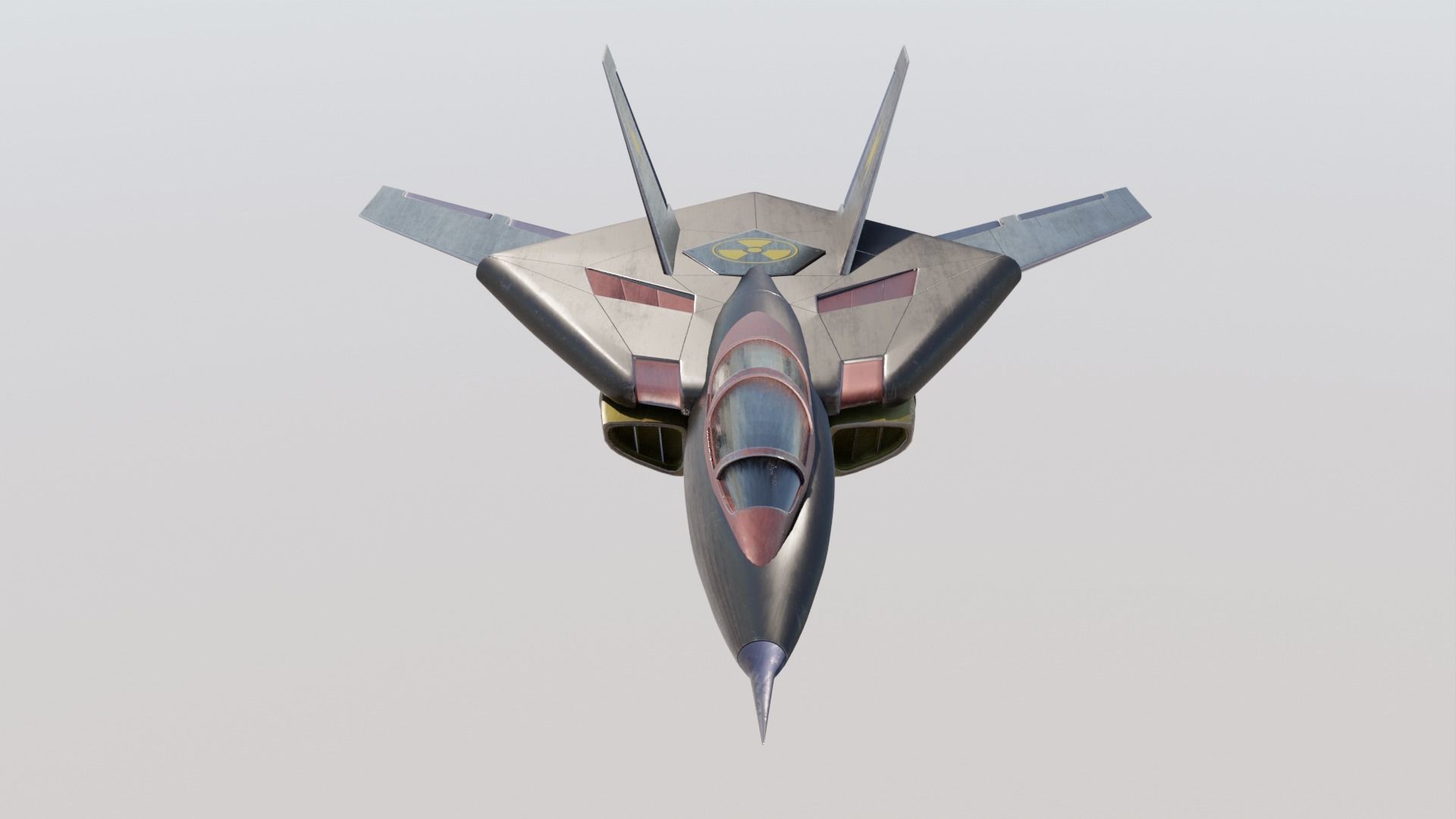 Jet Turbokat Low-poly 3D model_5