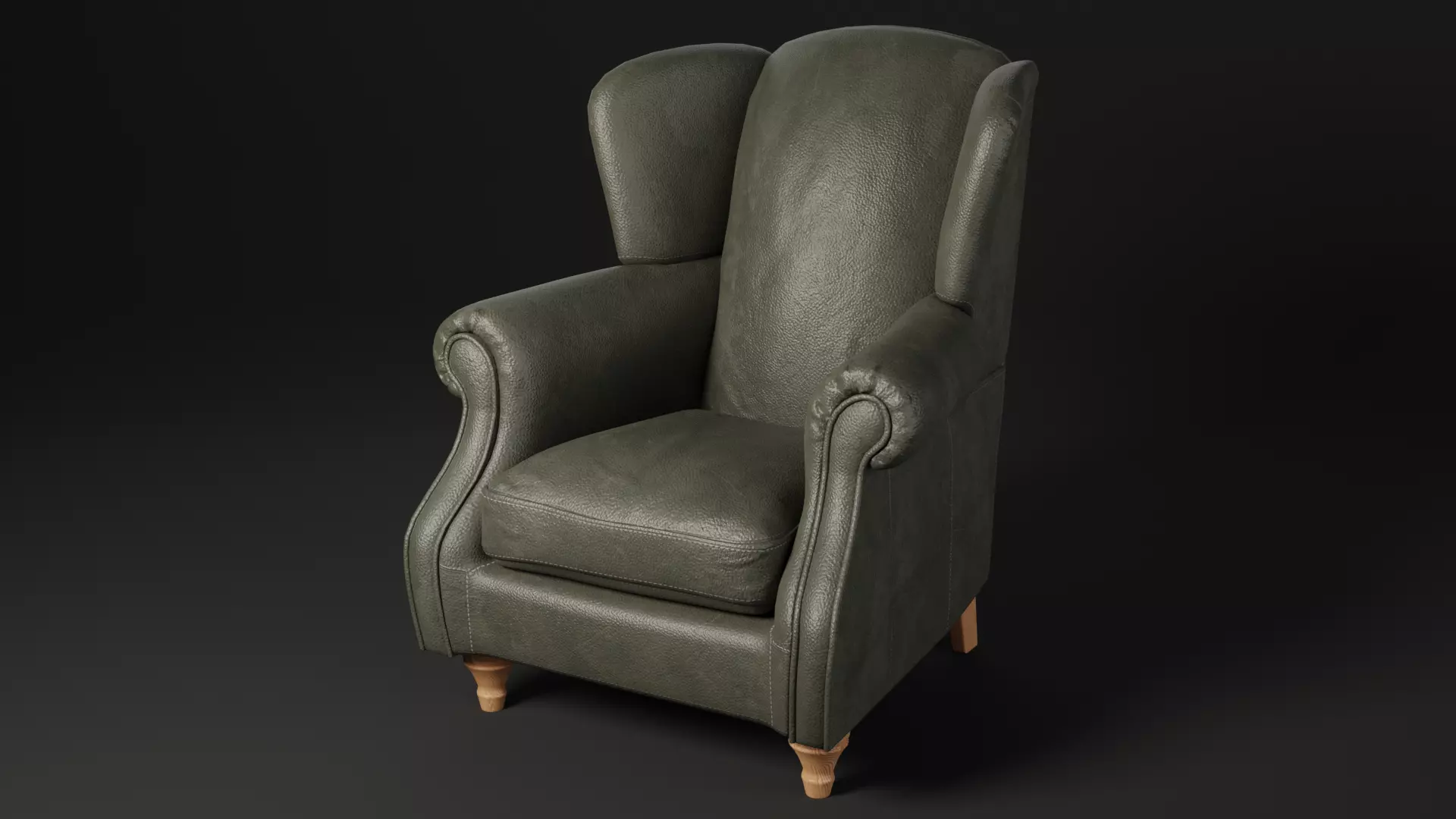 Wingback Chair 3D model_0