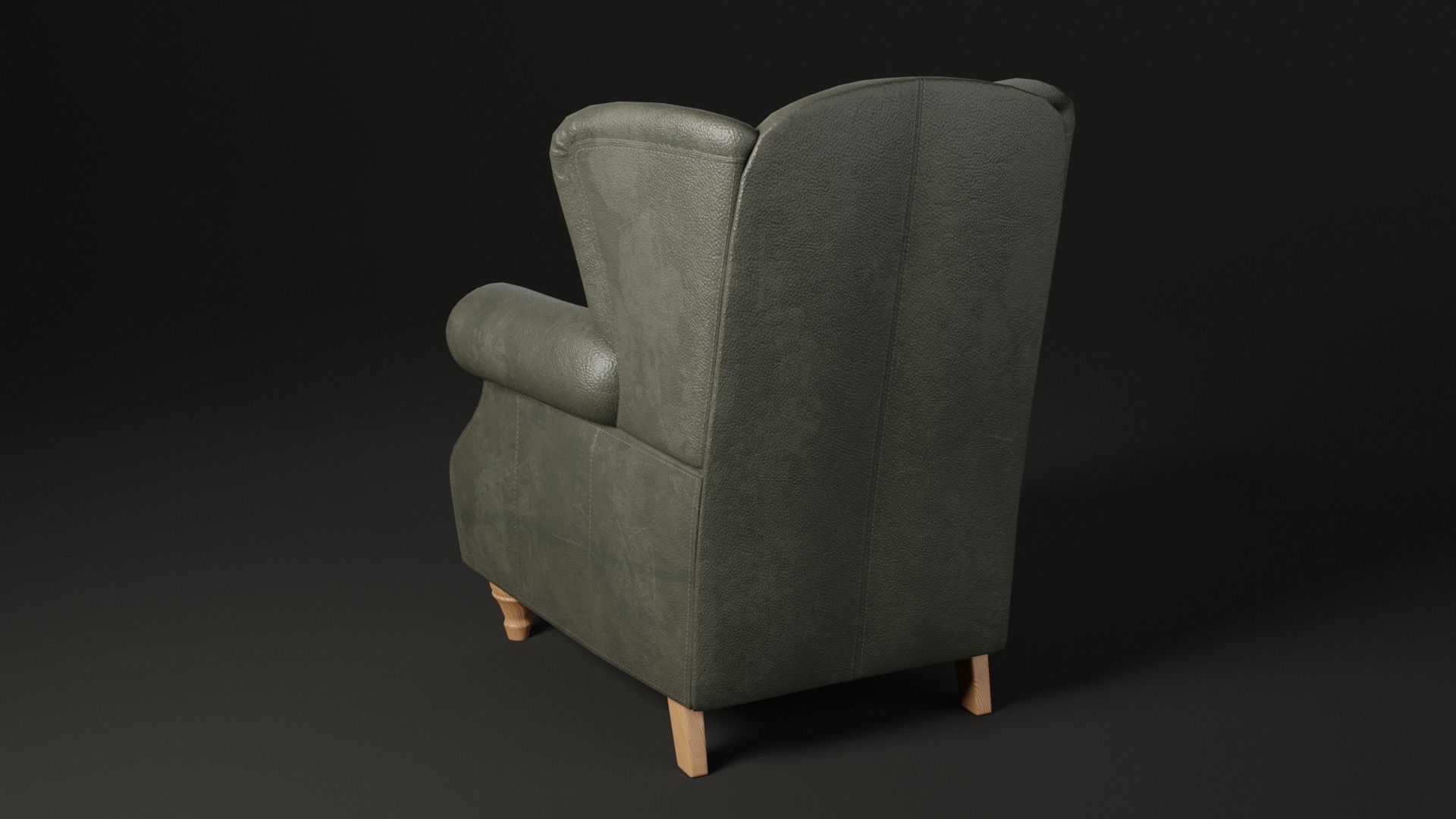 Wingback Chair 3D model_4