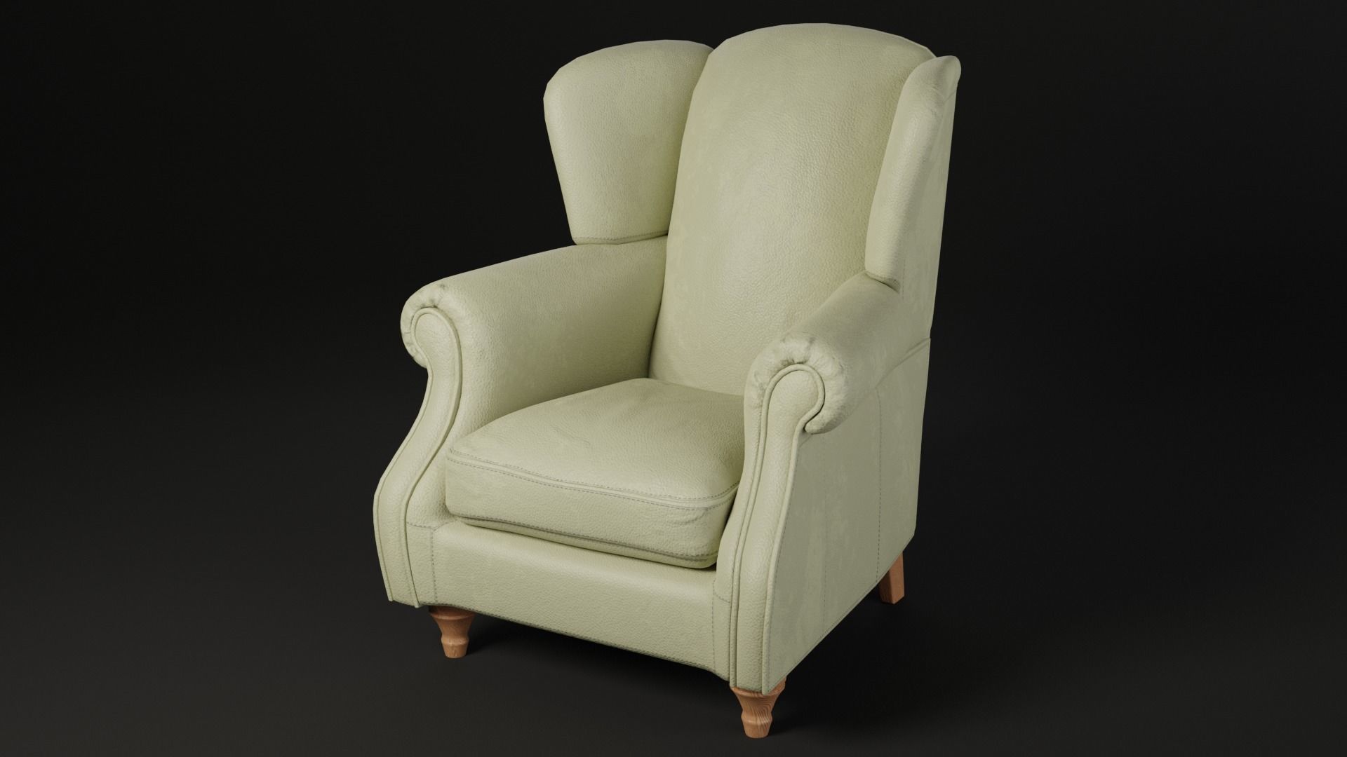 Wingback Chair 3D model_7