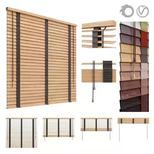 Wooden blinds 2 3D model