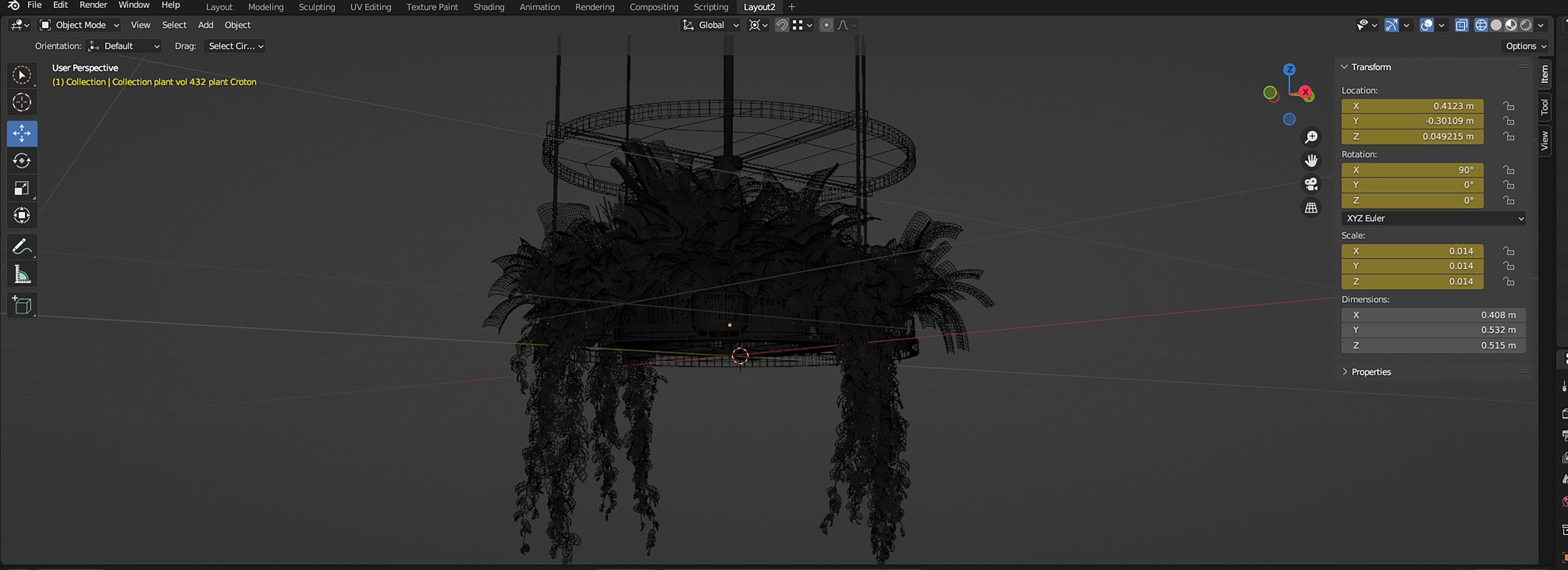 Collection plant vol 432 - blender model  3D model_7