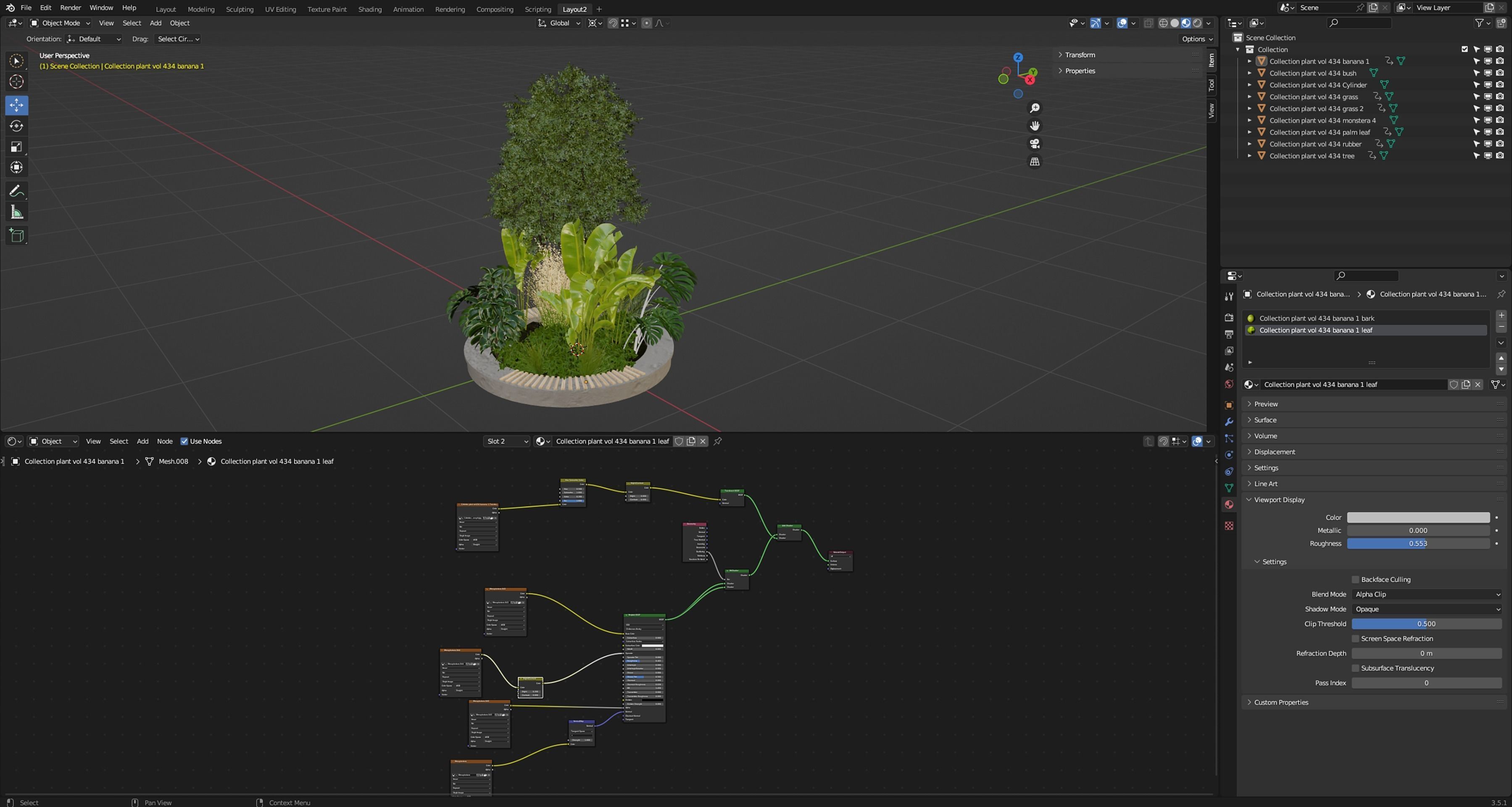  Collection plant vol 434 - blender model  3D model_6