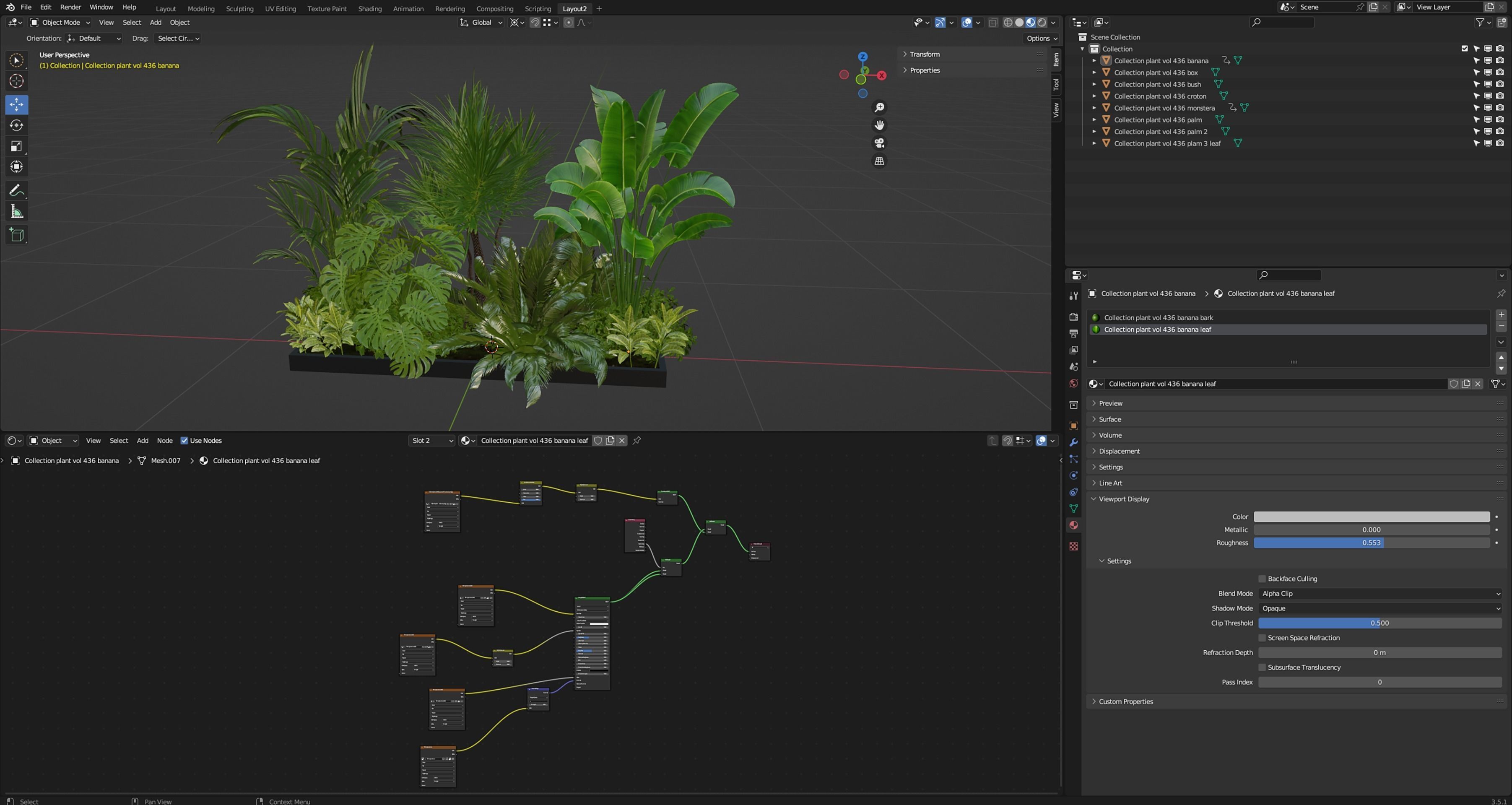 Collection plant vol 436 - blender model  3D model_6