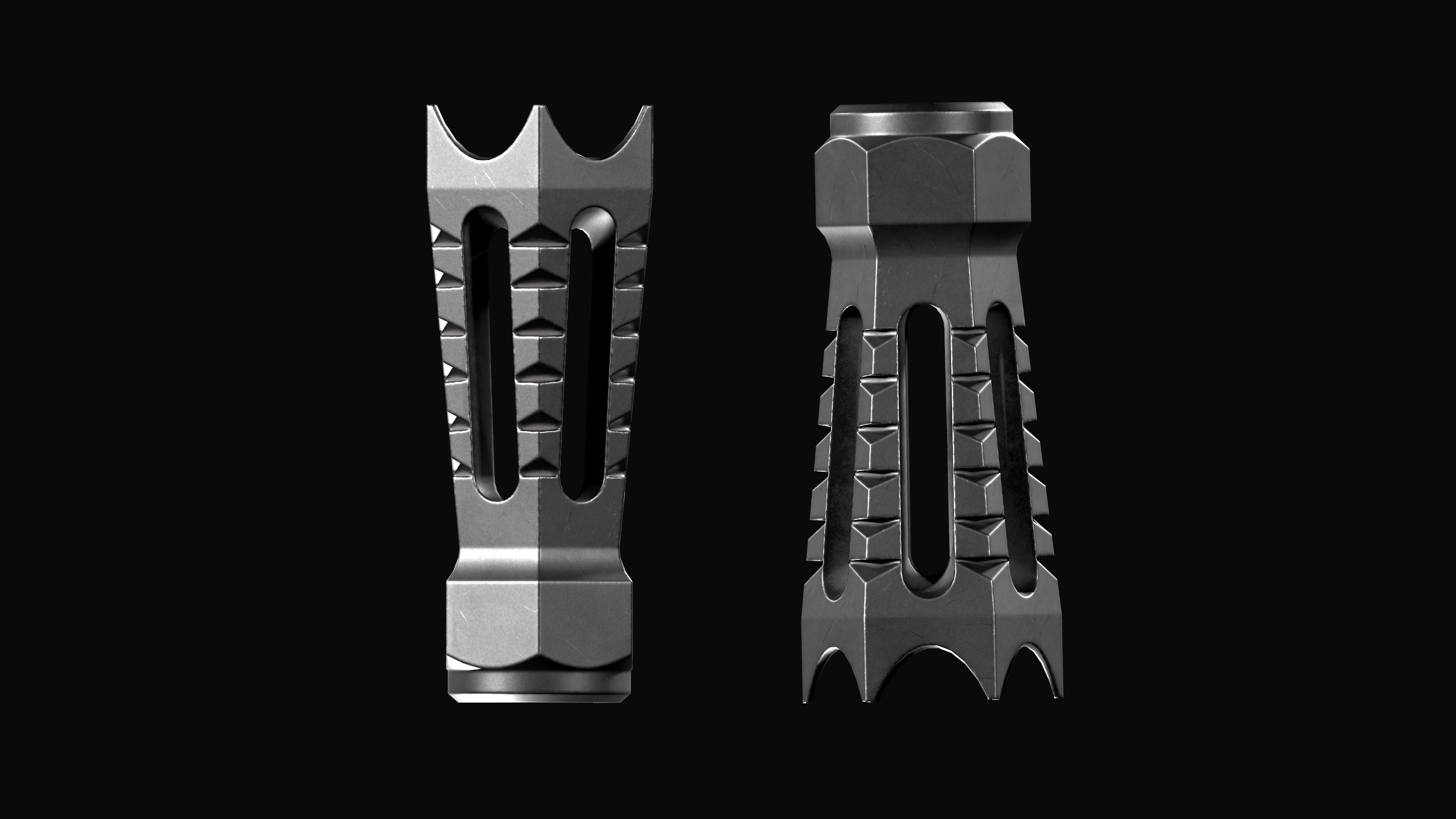 Flash Hider Yankee Hill Annihilator for AR 15 5 56 and 9mm Free low-poly 3D model_10