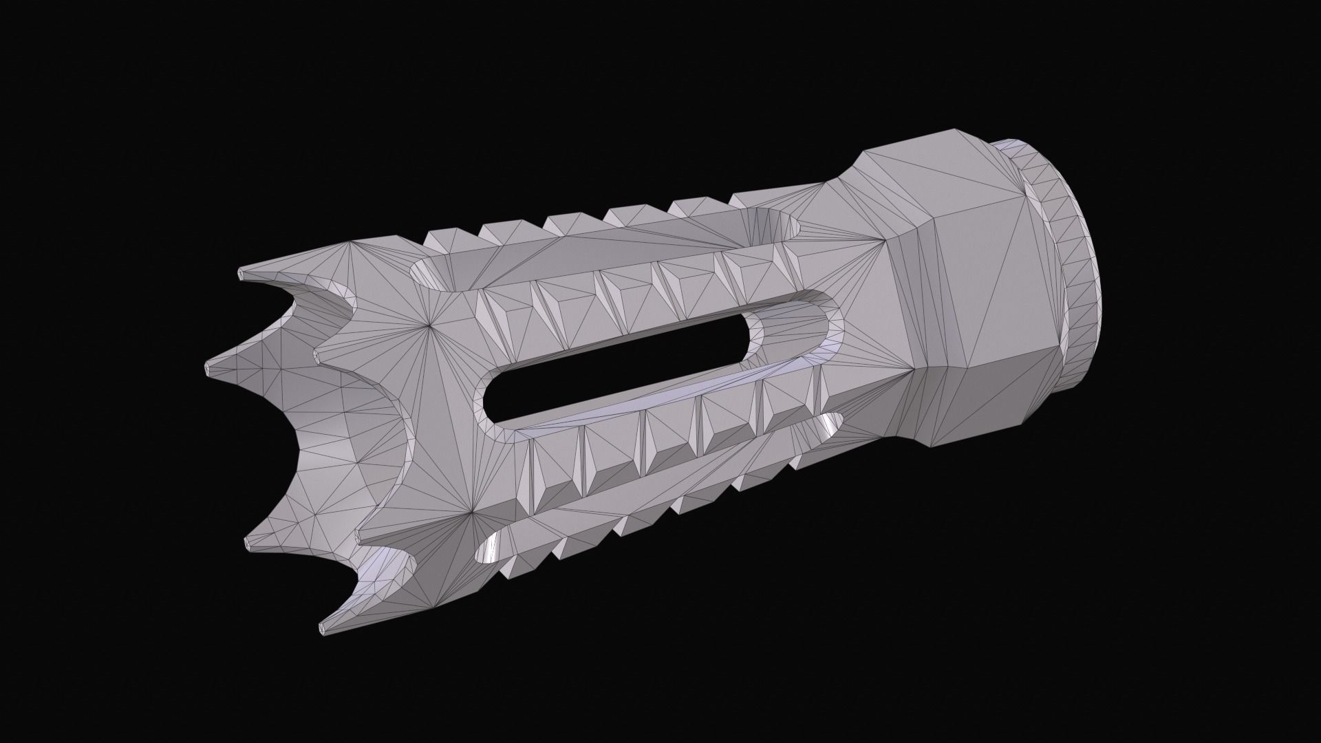 Flash Hider Yankee Hill Annihilator for AR 15 5 56 and 9mm Free low-poly 3D model_12