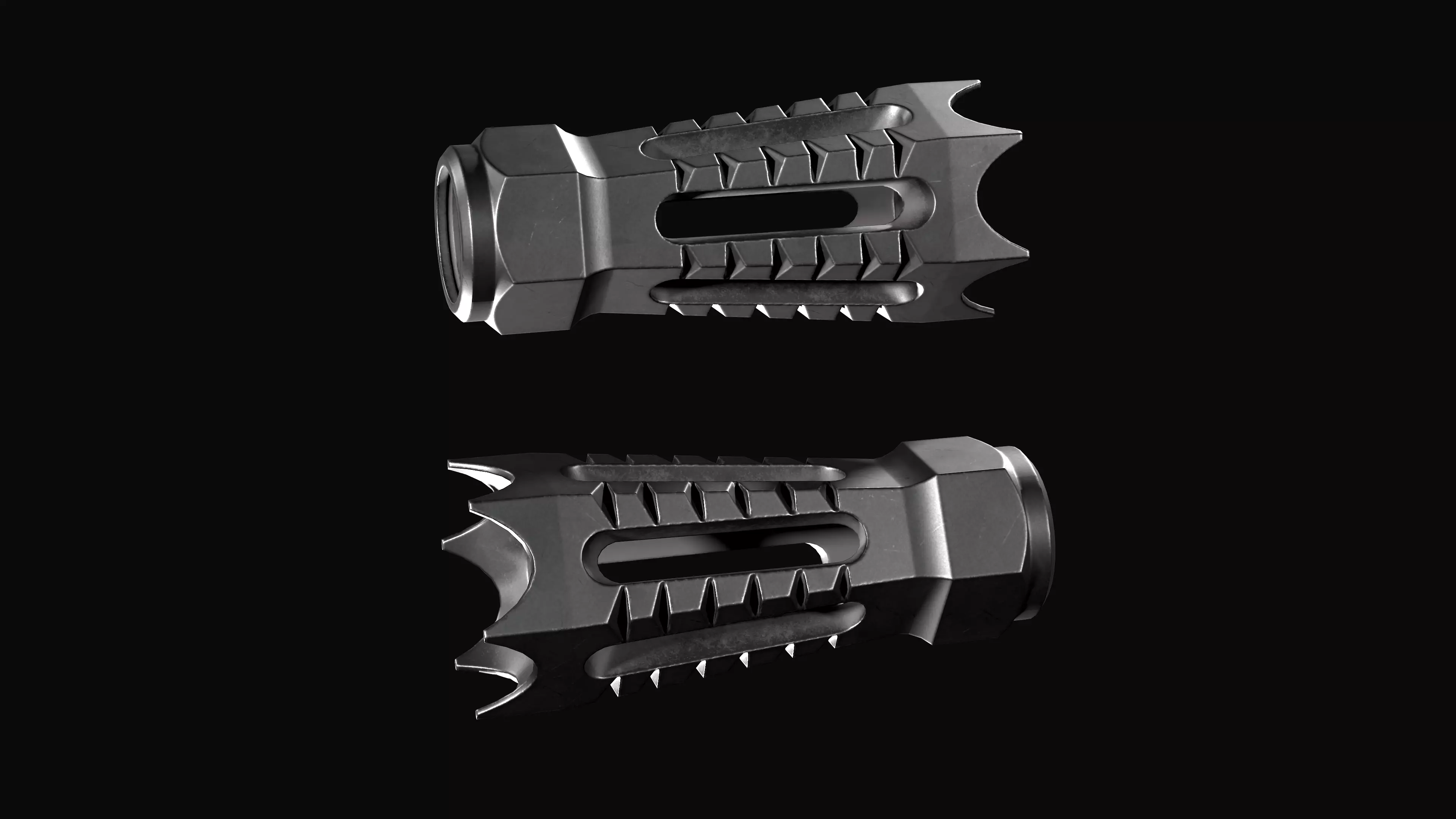 Flash Hider Yankee Hill Annihilator for AR 15 5 56 and 9mm Free low-poly 3D model_0